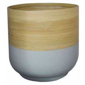 Bamboo Grey Planter D19Cm